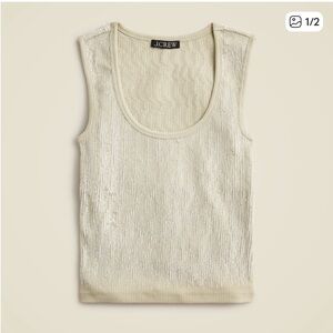 J. Crew Sage Sequin Tank Top